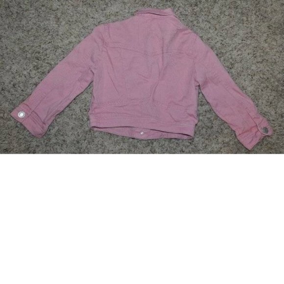 *Jean Jacket RUE 21 Small Pink Button Up Collared Long Sleeve Denim Girls - Picture 4 of 5